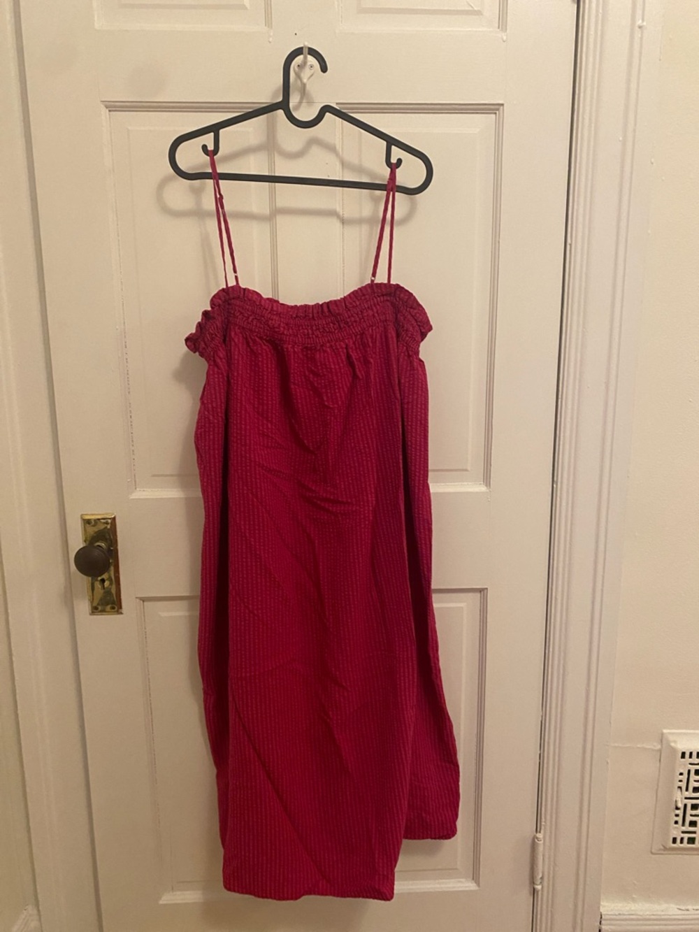 Banana Republic Hot Pink Striped Beach Summer Resortwear Dress Size L